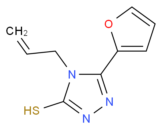 4-Allyl-5-furan-2-yl-4H-[1,2,4]triazole-3-thiol_分子结构_CAS_60870-43-1)