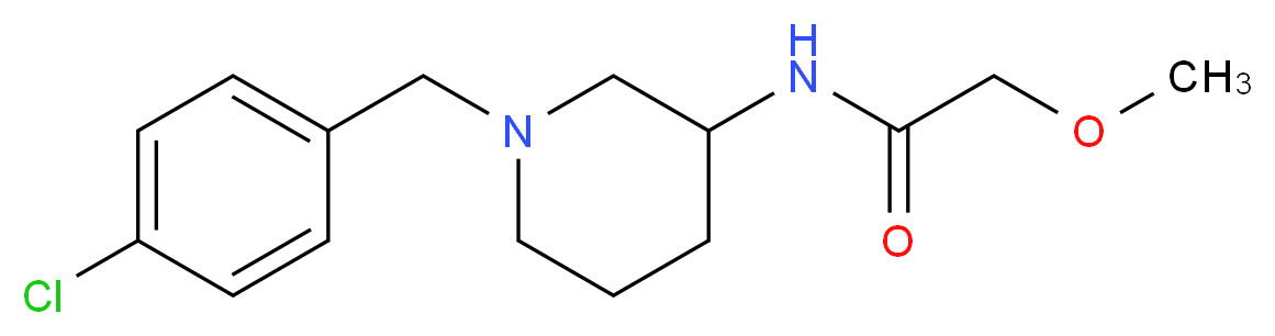 N-[1-(4-chlorobenzyl)-3-piperidinyl]-2-methoxyacetamide_分子结构_CAS_)