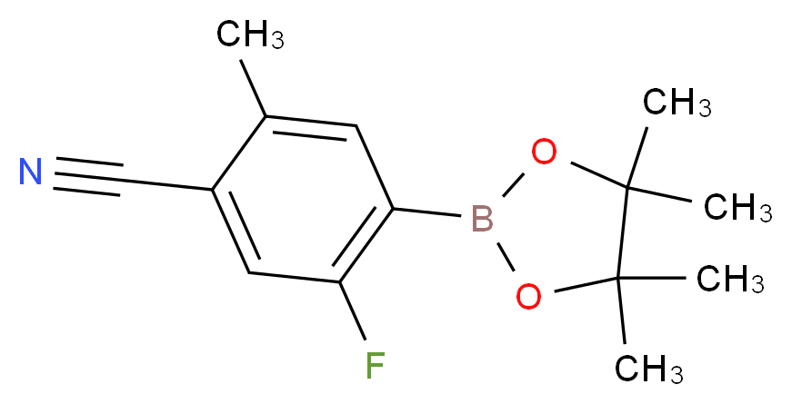 5-Fluoro-2-methyl-4-(4,4,5,5-tetramethyl-1,3,2-dioxaborolan-2-yl)benzonitrile_分子结构_CAS_1192023-08-7)