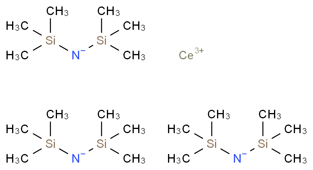 cerium(3+) ion tris(bis(trimethylsilyl)azanide)_分子结构_CAS_41836-21-9