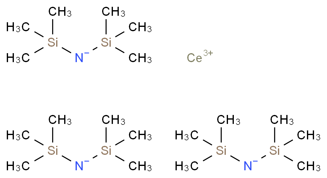 三[N,N-双(三甲基硅烷)胺]铈(III)_分子结构_CAS_41836-21-9)