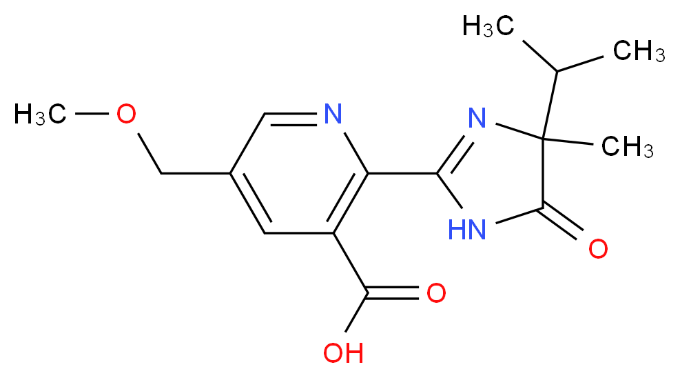 2-(4,5-dihydro-4-methyl-4-(1-methylethyl)-5-oxo-1h-imidazol-2-yl)-5-(methoxymethyl)-3-pyridinecarboxylic acid_分子结构_CAS_114311-32-9)