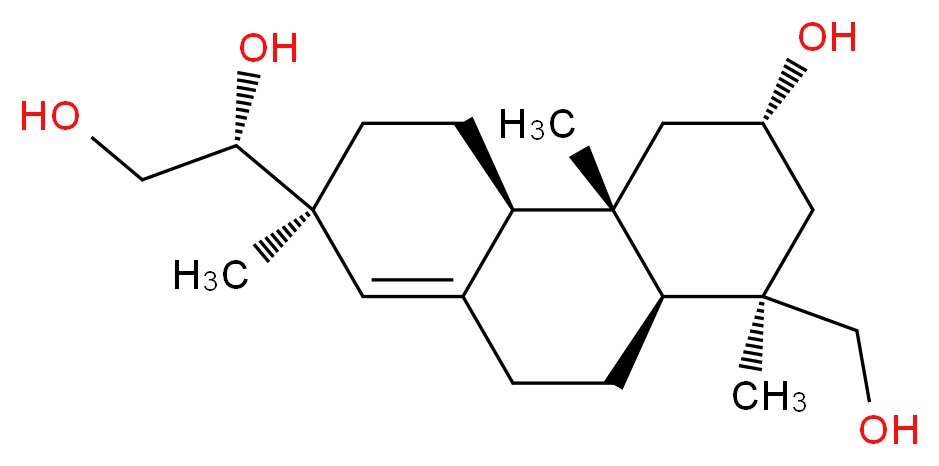(1R)-1-[(2S,4aR,4bS,6S,8R,8aS)-6-hydroxy-8-(hydroxymethyl)-2,4b,8-trimethyl-2,3,4,4a,4b,5,6,7,8,8a,9,10-dodecahydrophenanthren-2-yl]ethane-1,2-diol_分子结构_CAS_52659-56-0