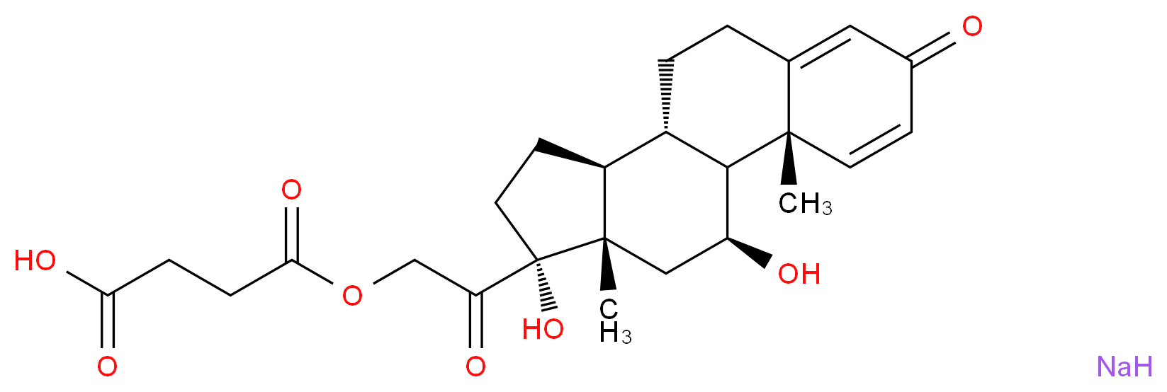 Prednisolone 21-hemisuccinate sodium salt_分子结构_CAS_1715-33-9)