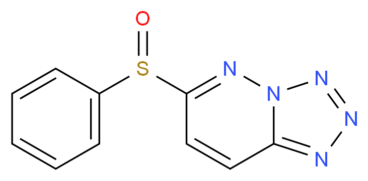 6-(benzenesulfinyl)-[1,2,3,4]tetrazolo[1,5-b]pyridazine_分子结构_CAS_62645-28-7