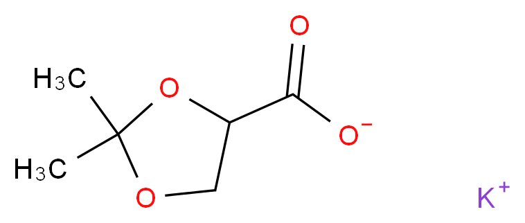 potassium 2,2-dimethyl-1,3-dioxolane-4-carboxylate_分子结构_CAS_83400-91-3