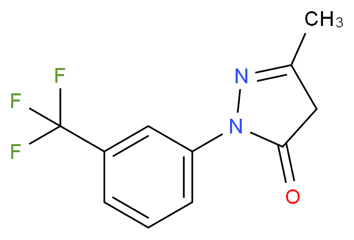 5-Methyl-2-(3-trifluoromethyl-phenyl)-2,4-dihydro-pyrazol-3-one_分子结构_CAS_321-05-1)