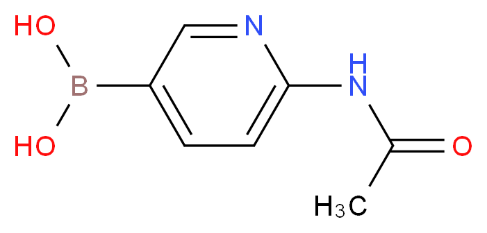 (6-acetamidopyridin-3-yl)boronic acid_分子结构_CAS_947533-21-3