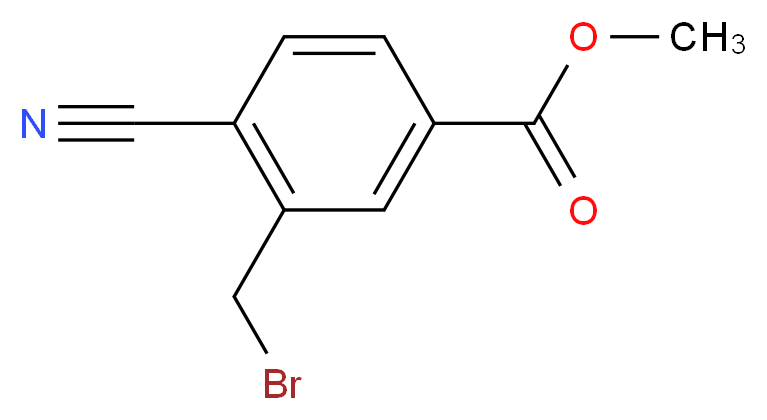 methyl 3-(bromomethyl)-4-cyanobenzoate_分子结构_CAS_908562-25-4