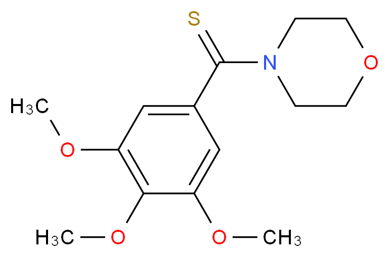 4-(3,4,5-trimethoxybenzenecarbothioyl)morpholine_分子结构_CAS_35619-65-9