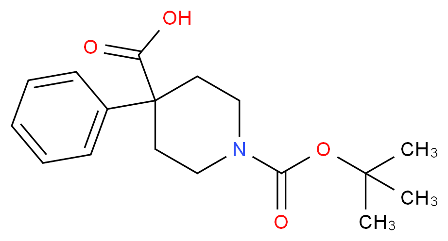 1-[(tert-butoxy)carbonyl]-4-phenylpiperidine-4-carboxylic acid_分子结构_CAS_)