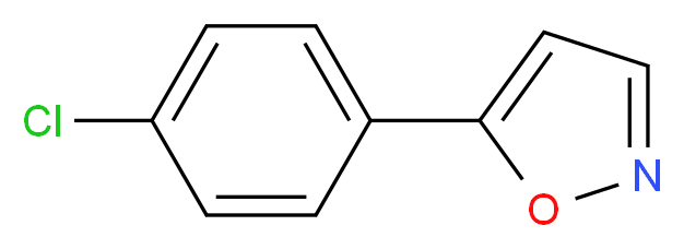 5-(4-Chlorophenyl)isoxazole_分子结构_CAS_)