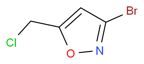 3-bromo-5-(chloromethyl)-1,2-oxazole_分子结构_CAS_124498-15-3