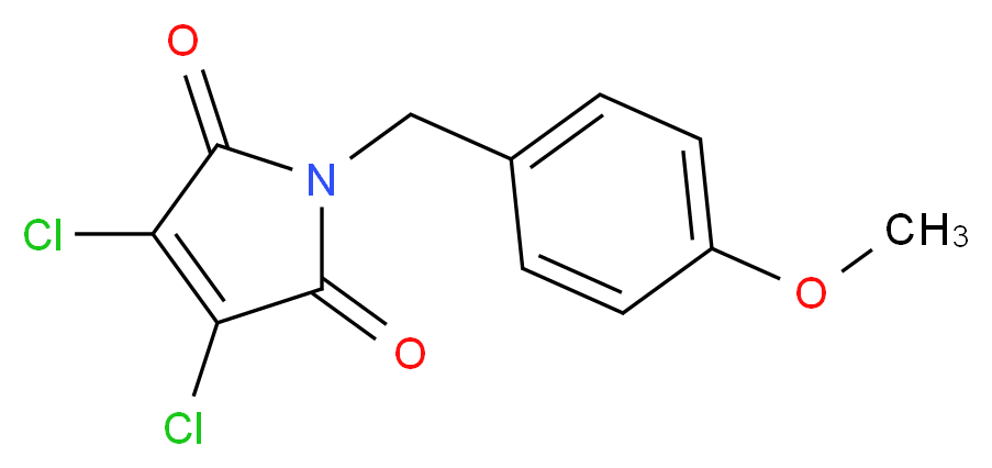 3,4-dichloro-1-(4-methoxybenzyl)-1H-pyrrole-2,5-dione_分子结构_CAS_)