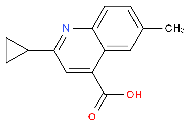 2-Cyclopropyl-6-methylquinoline-4-carboxylic acid_分子结构_CAS_)