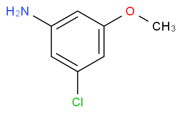 3-Chloro-5-methoxyaniline_分子结构_CAS_10272-06-7)