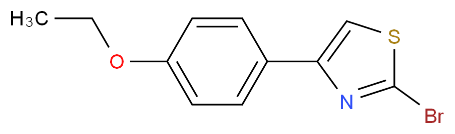 2-BROMO-4-(4-ETHOXY-PHENYL)-THIAZOLE_分子结构_CAS_99983-24-1)