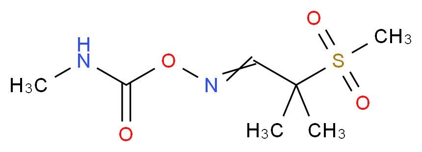 (2-methanesulfonyl-2-methylpropylidene)amino N-methylcarbamate_分子结构_CAS_1646-88-4