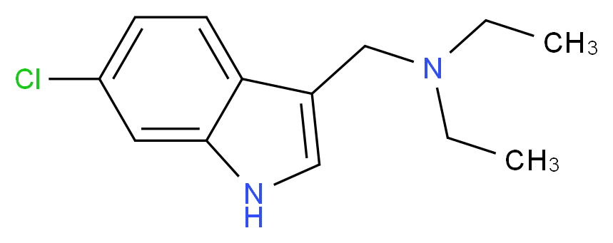 [(6-chloro-1H-indol-3-yl)methyl]diethylamine_分子结构_CAS_63353-00-4