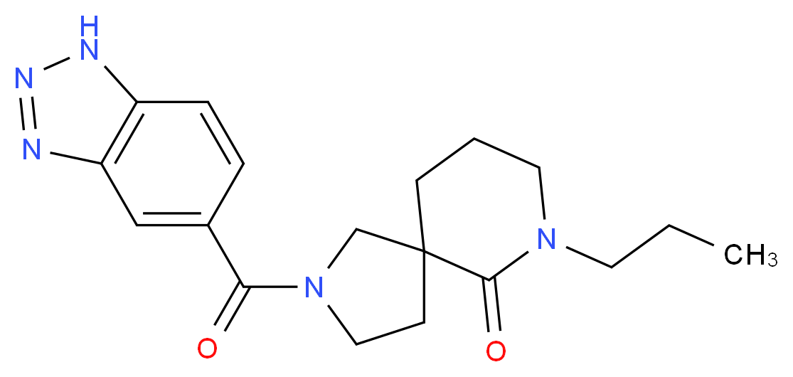 2-(1H-1,2,3-benzotriazol-5-ylcarbonyl)-7-propyl-2,7-diazaspiro[4.5]decan-6-one_分子结构_CAS_)