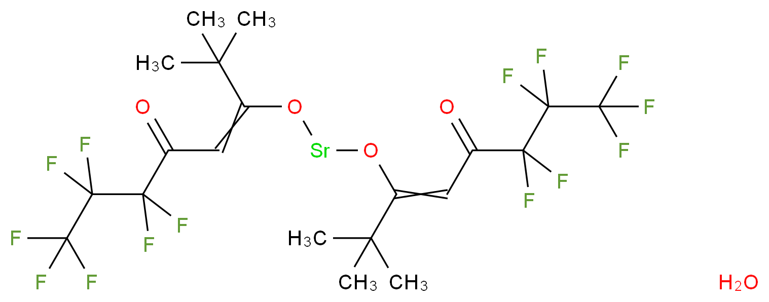 Bis(6,6,7,7,8,8,8-heptafluoro-2,2-dimethyl-3,5-octanedionate)strontium hydrate_分子结构_CAS_36885-30-0)