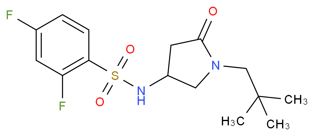 N-[1-(2,2-dimethylpropyl)-5-oxo-3-pyrrolidinyl]-2,4-difluorobenzenesulfonamide_分子结构_CAS_)