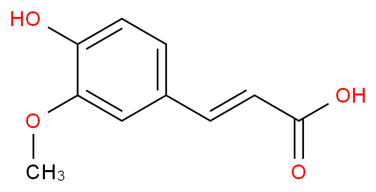 3-(4-hydroxy-3-methoxyphenyl)prop-2-enoic acid_分子结构_CAS_537-73-5