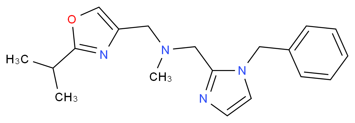 1-(1-benzyl-1H-imidazol-2-yl)-N-[(2-isopropyl-1,3-oxazol-4-yl)methyl]-N-methylmethanamine_分子结构_CAS_)