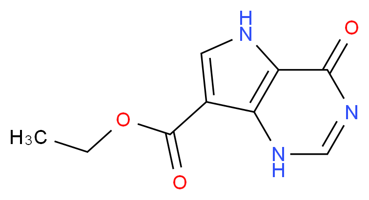 ethyl 4-oxo-1H,4H,5H-pyrrolo[3,2-d]pyrimidine-7-carboxylate_分子结构_CAS_853058-41-0