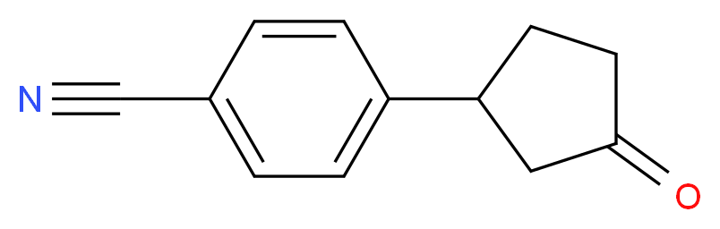 4-(3-oxocyclopentyl)benzonitrile_分子结构_CAS_284022-94-2