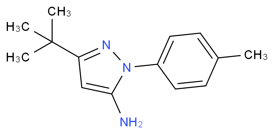 3-tert-Butyl-1-(4-methylphenyl)-1H-pyrazol-5-amine_分子结构_CAS_)