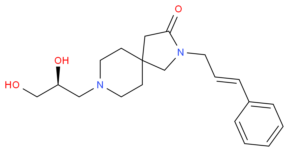 8-[(2S)-2,3-dihydroxypropyl]-2-[(2E)-3-phenylprop-2-en-1-yl]-2,8-diazaspiro[4.5]decan-3-one_分子结构_CAS_)