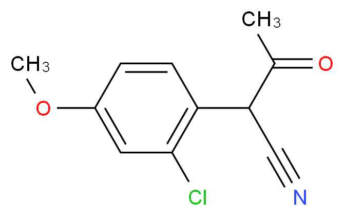 2-(2-chloro-4-methoxyphenyl)-3-oxobutanenitrile_分子结构_CAS_441060-95-3