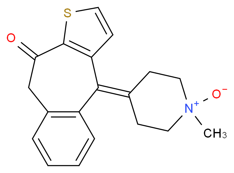 1-methyl-4-{8-oxo-6-thiatricyclo[8.4.0.0<sup>3</sup>,<sup>7</sup>]tetradeca-1(10),3(7),4,11,13-pentaen-2-ylidene}piperidin-1-ium-1-olate_分子结构_CAS_88456-70-6