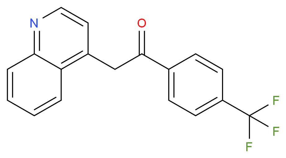 2-Quinolin-4-yl-1-[4-(trifluoromethyl)phenyl]-ethanone_分子结构_CAS_51501-31-6)