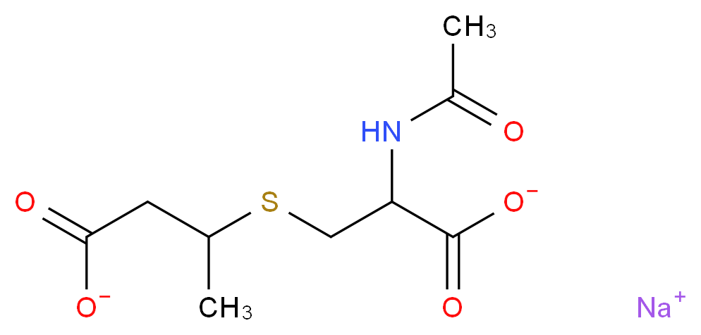 sodium 3-((R)-2-acetamido-2-carboxylatoethylthio)butanoate_分子结构_CAS_1041285-62-4)