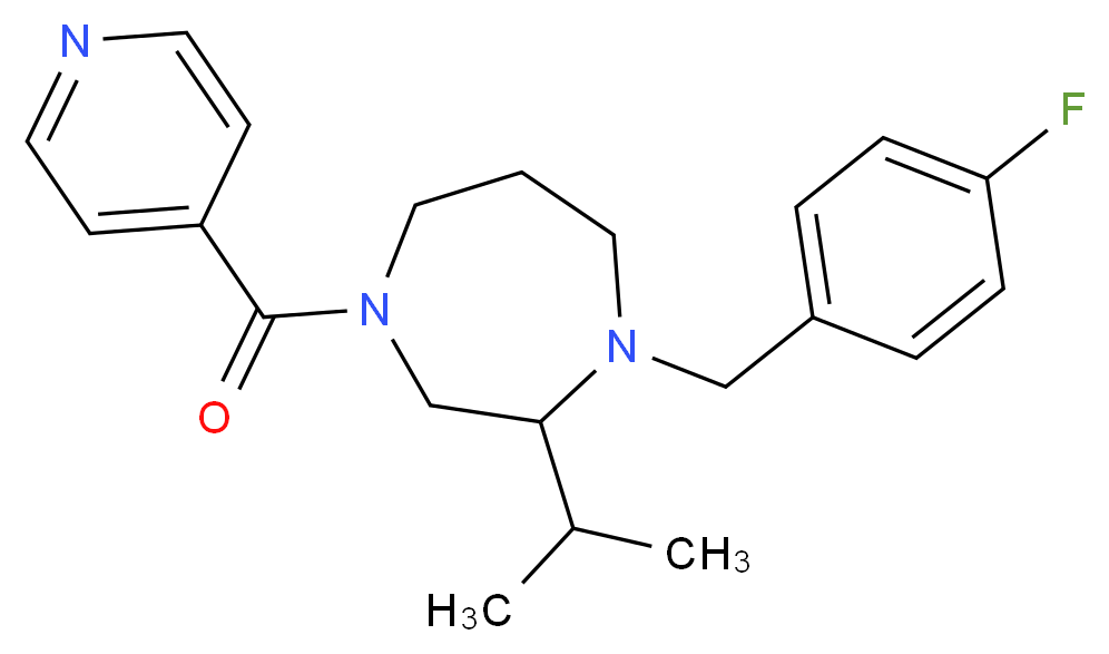 1-(4-fluorobenzyl)-4-isonicotinoyl-2-isopropyl-1,4-diazepane_分子结构_CAS_)