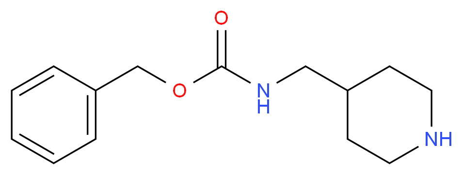 benzyl N-(piperidin-4-ylmethyl)carbamate_分子结构_CAS_132431-09-5