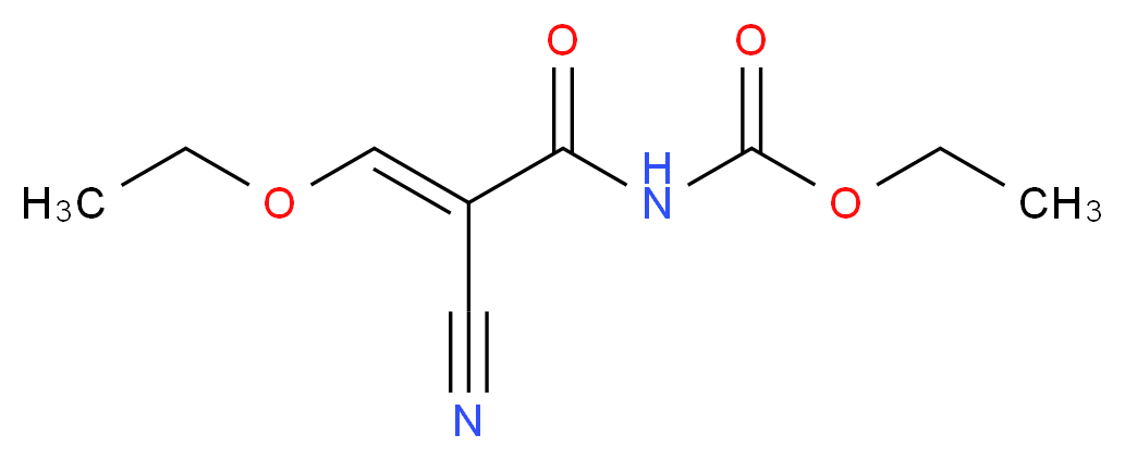 Ethyl N-(2-cyano-3-ethoxyacryloyl)carbamate_分子结构_CAS_1187-34-4)