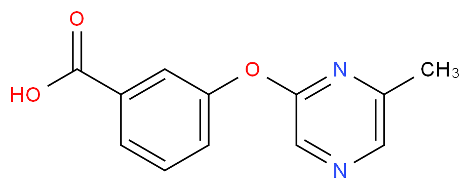 3-[(6-Methylpyrazin-2-yl)oxy]benzoic acid 97%_分子结构_CAS_906352-96-3)