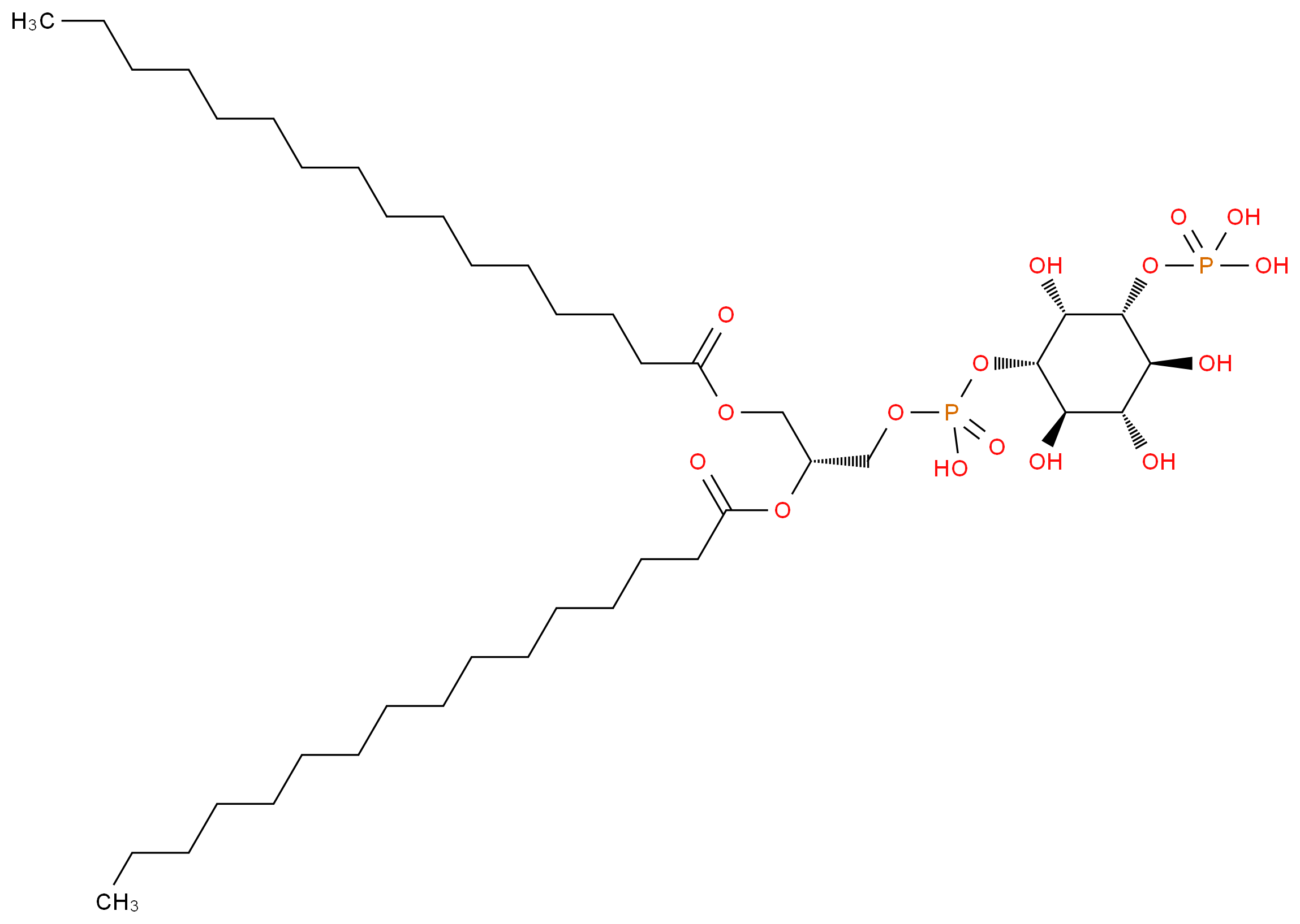 L-α-Phosphatidyl-D-myo-inositol 3-monophosphate, dipalmitoyl_分子结构_CAS_)