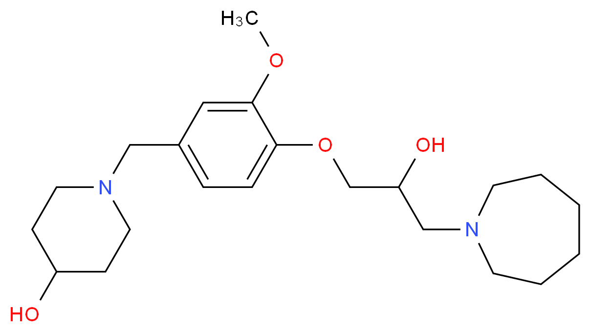 1-[4-(3-azepan-1-yl-2-hydroxypropoxy)-3-methoxybenzyl]piperidin-4-ol_分子结构_CAS_)