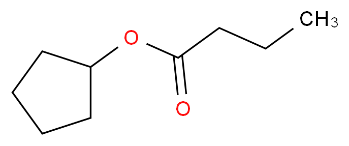 cyclopentyl butanoate_分子结构_CAS_6290-13-7