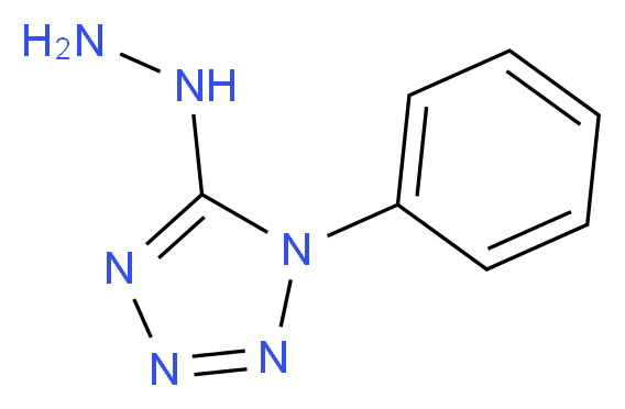 5-hydrazinyl-1-phenyl-1H-1,2,3,4-tetrazole_分子结构_CAS_5533-43-7