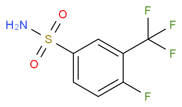 4-Fluoro-3-(trifluoromethyl)benzenesulfonamide_分子结构_CAS_1008304-87-7)