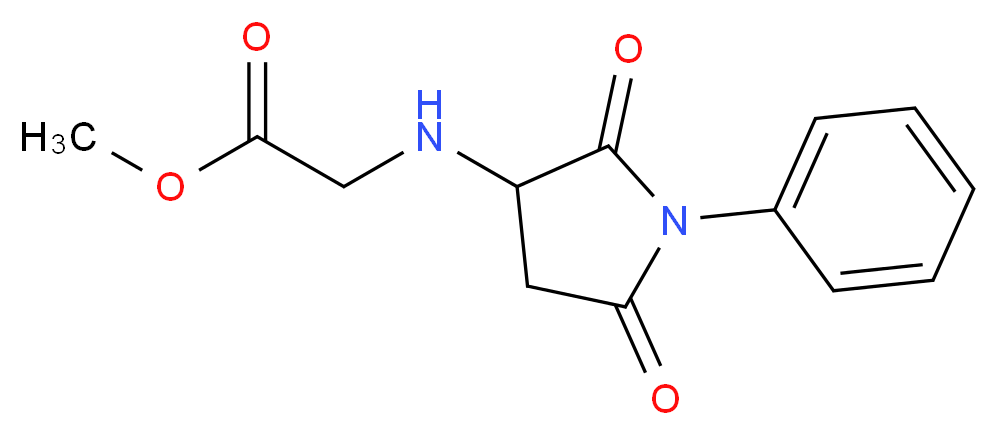 methyl N-(2,5-dioxo-1-phenylpyrrolidin-3-yl)glycinate_分子结构_CAS_471917-05-2)