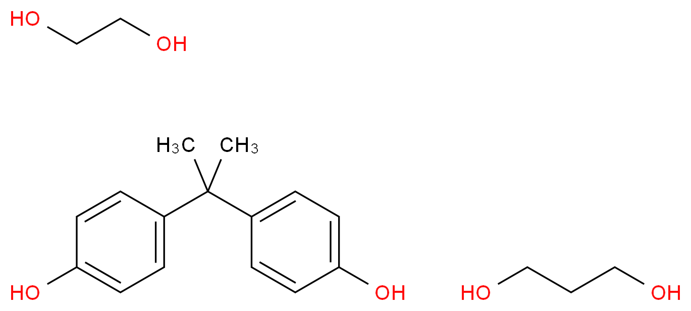 4-[2-(4-hydroxyphenyl)propan-2-yl]phenol; ethane-1,2-diol; propane-1,3-diol_分子结构_CAS_62611-29-4