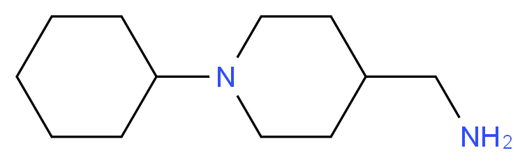 (1-cyclohexylpiperidin-4-yl)methanamine_分子结构_CAS_132740-53-5