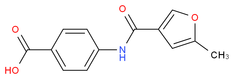 4-(5-methylfuran-3-amido)benzoic acid_分子结构_CAS_423730-14-7