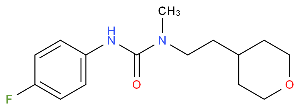 N'-(4-fluorophenyl)-N-methyl-N-[2-(tetrahydro-2H-pyran-4-yl)ethyl]urea_分子结构_CAS_)